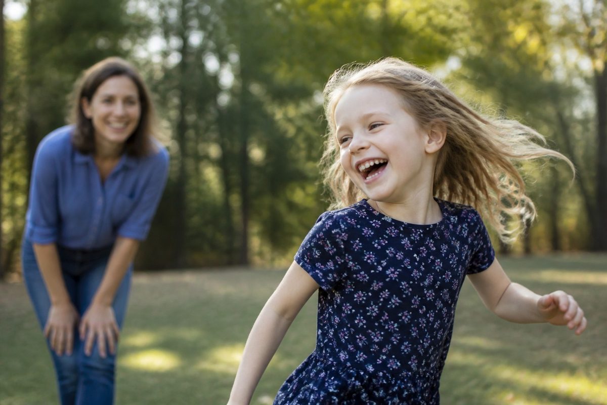 Photographer using short burst mode for a child's peak expression