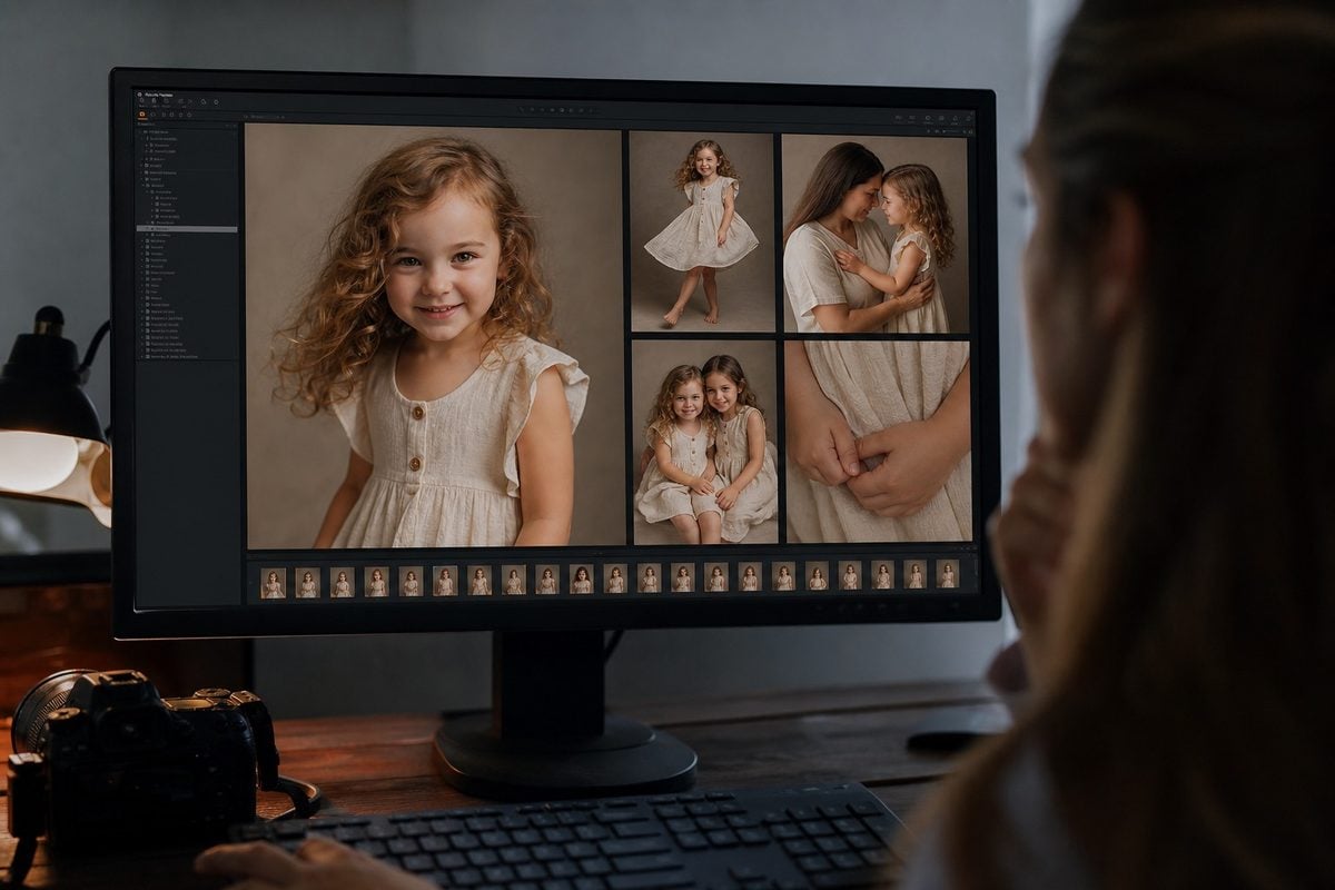 child posing gallery sequence Child photography gallery sequence with solo, movement, parent, sibling, and detail poses