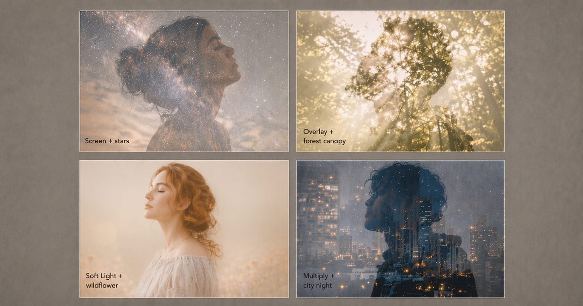 double exposure photoshop blend mode Screen Overlay Soft Light Multiply decision table double exposure photoshop blend mode Screen Overlay Soft Light Multiply decision table