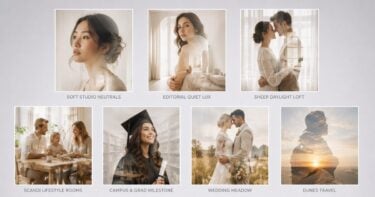 Double Exposure Portrait: 12 Pairings That Work for Wedding & Fashion double exposure portrait twelve subject texture pairing grid