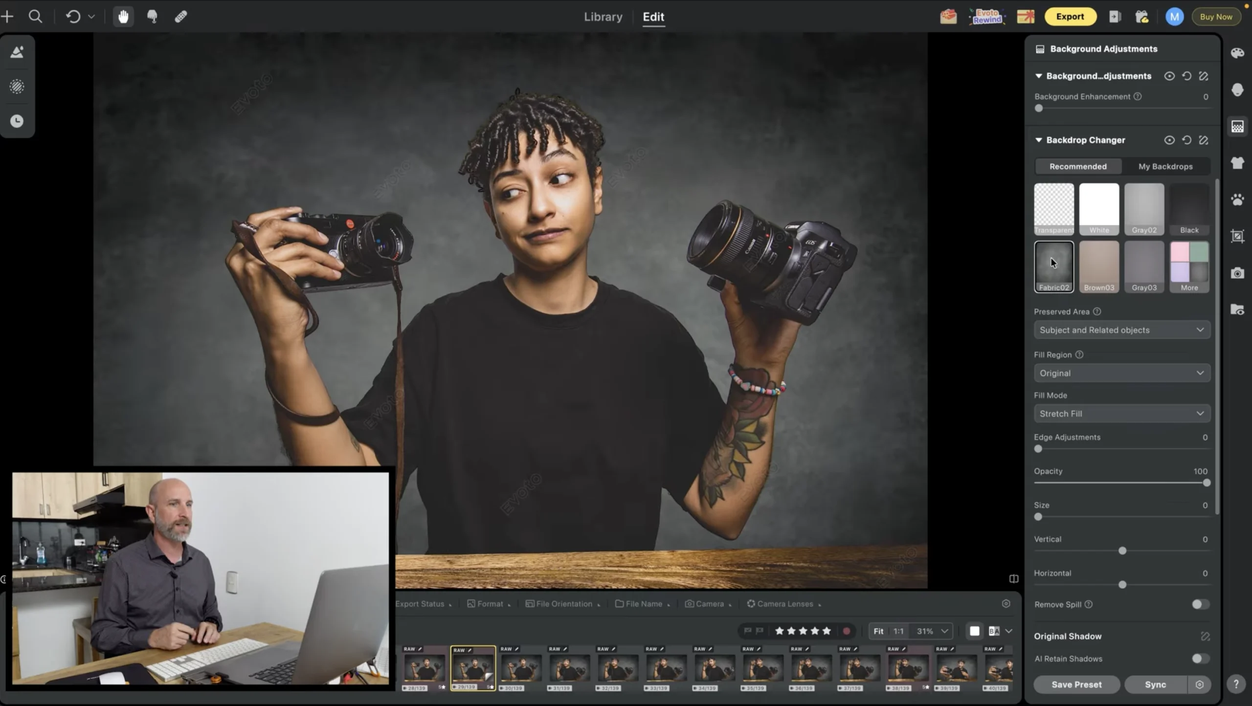 evoto preset portrait workflow mark wallace hintergrund bereinigen und den bildausschnitt gerade ausrichten Hintergrund bereinigen und den Bildausschnitt gerade ausrichten