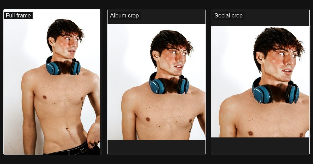 farmer tan photo full frame album crop and social crop quality check