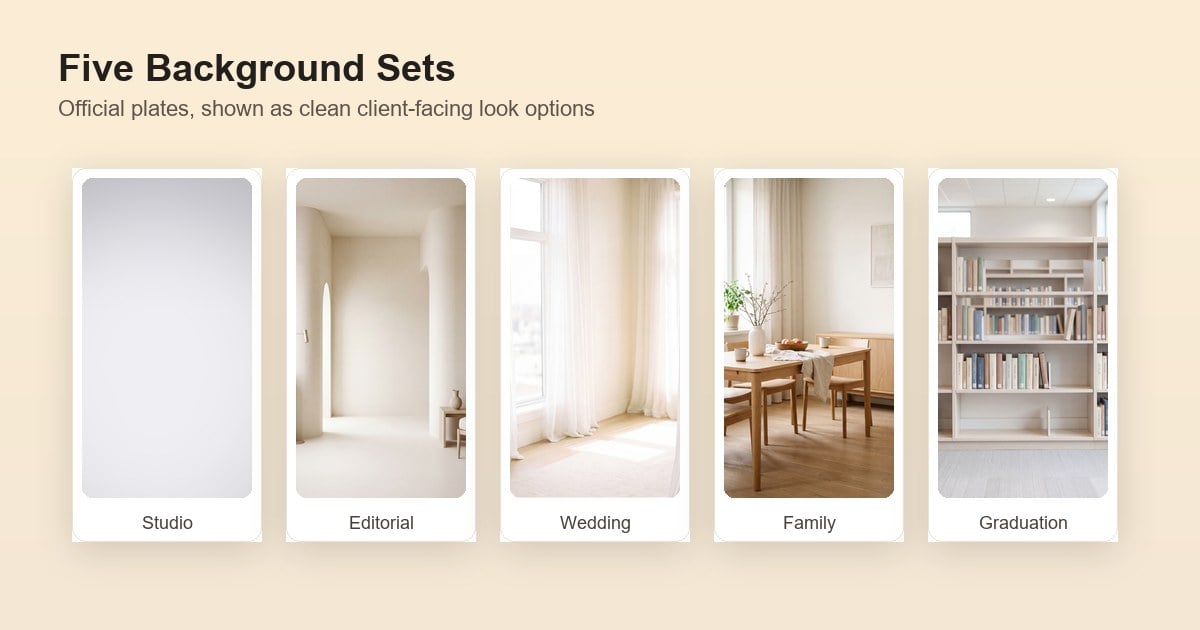 creator growth bundle five background sets studio desk mood boards