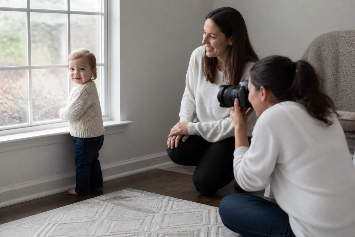 Indoor child photography near a window with soft light and practical camera settings