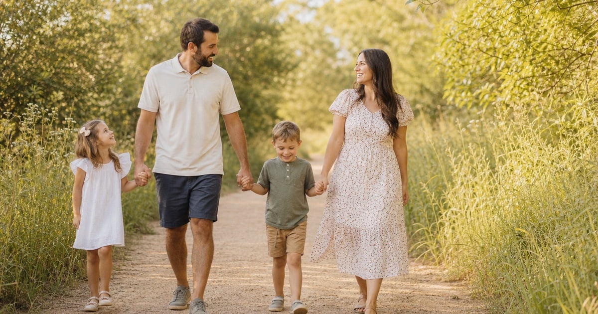 Ideas para Fotos Familiares de Verano: Consejos Prácticos para Calor, Luz Difícil y Niños Inquietos
