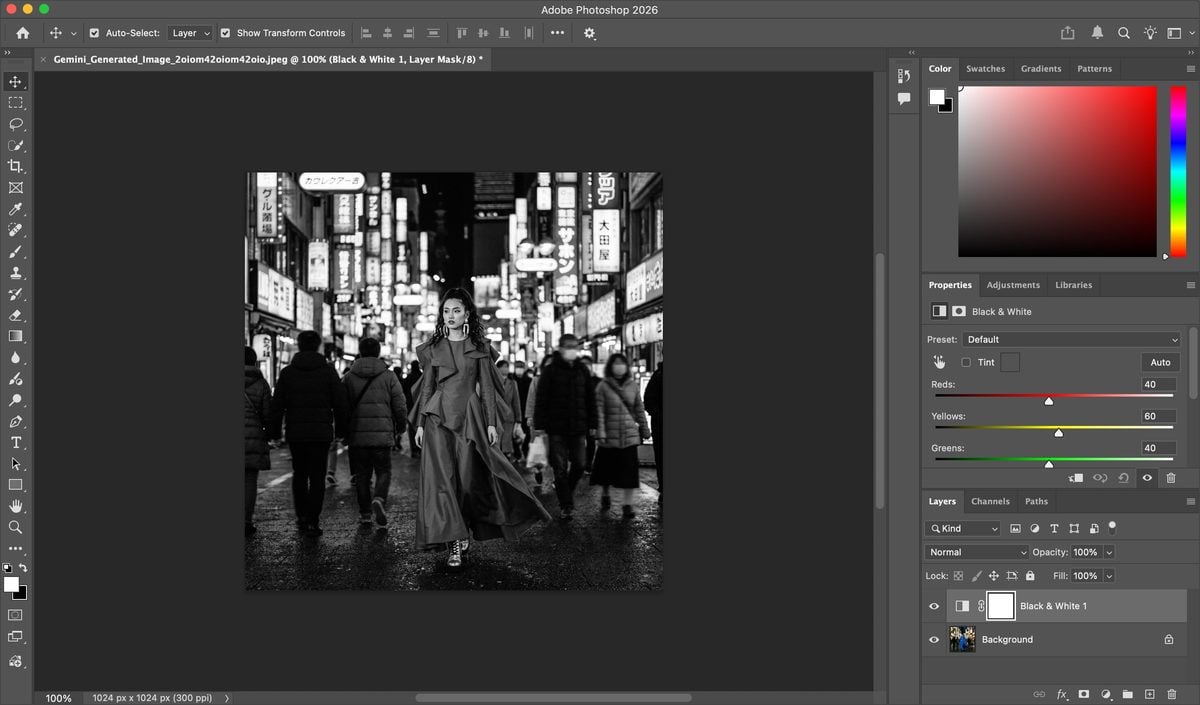 add a black and white conversion Add a black-and-white conversion