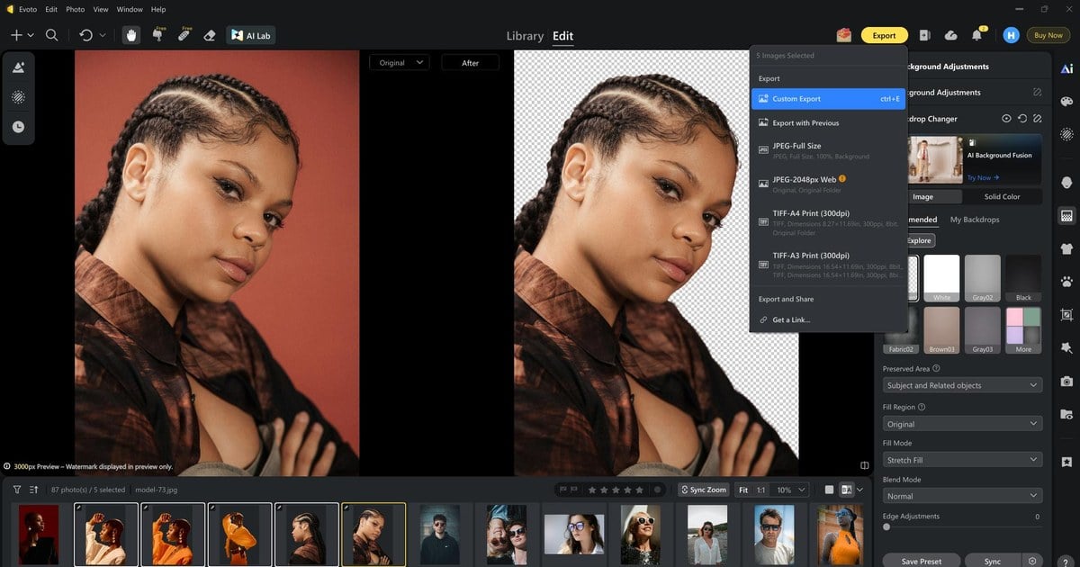 desktop step 4 custom export