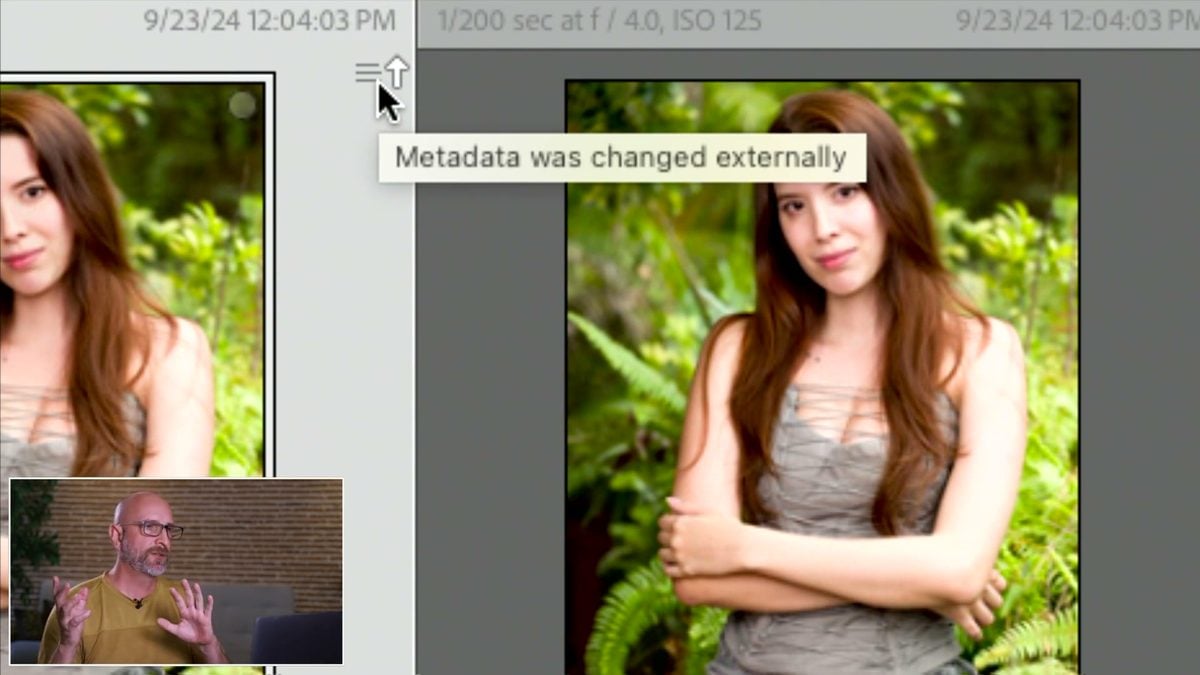 Return to Lightroom Classic and Resolve the Metadata