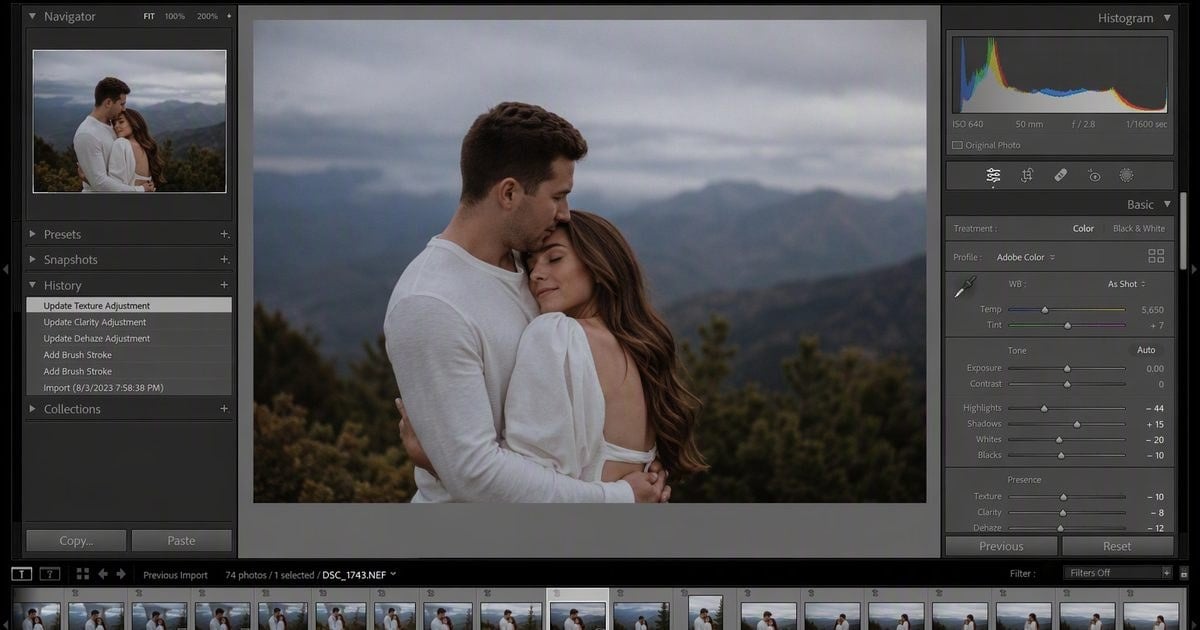 how to add bloom in lightroom dehaze clarity masked