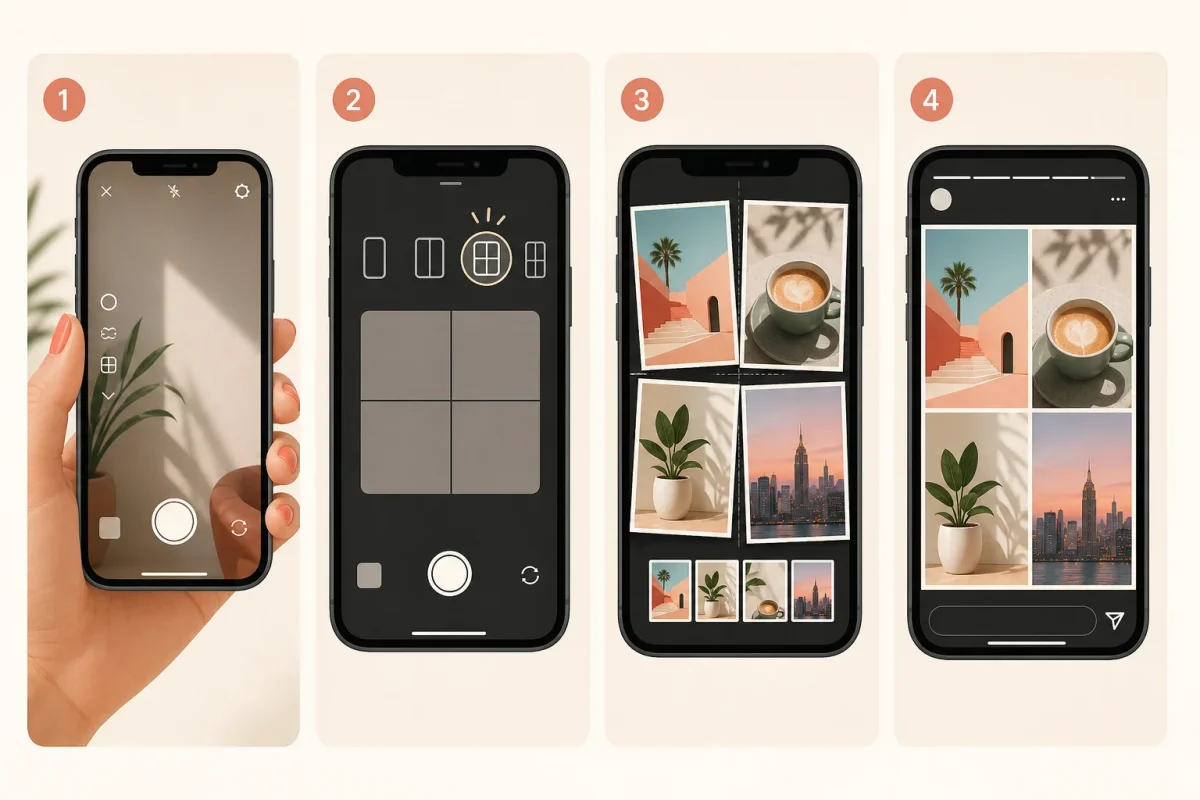 How to use Instagram Layout to make a photo collage in Stories