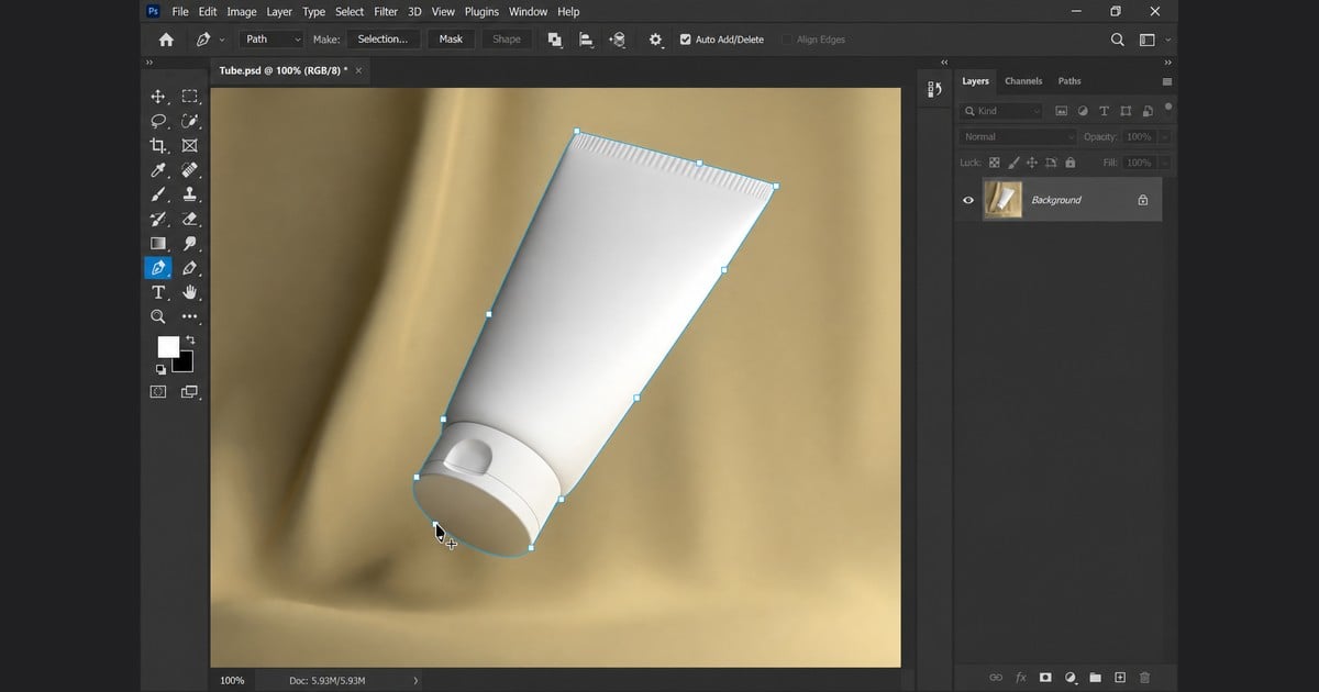 photoshop pen tool path mode native ui