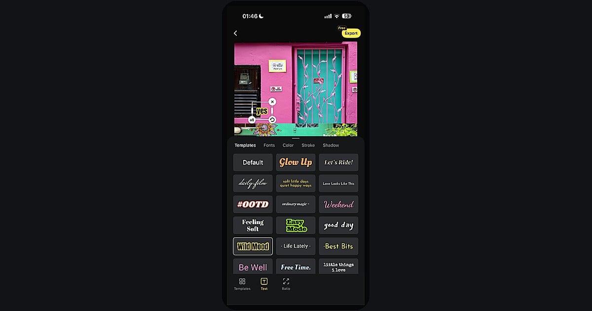 Evoto App step 3 pick Templates thumbnail