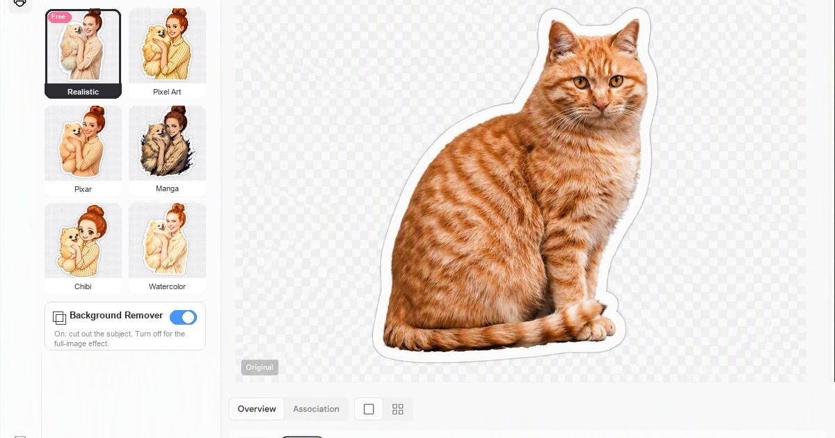 generate sticker from photo in browser