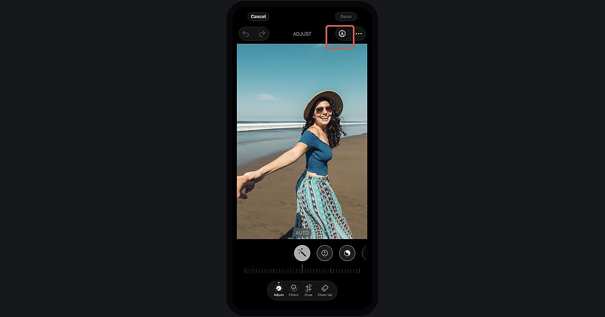 iPhone Photos Markup step 1 open Edit