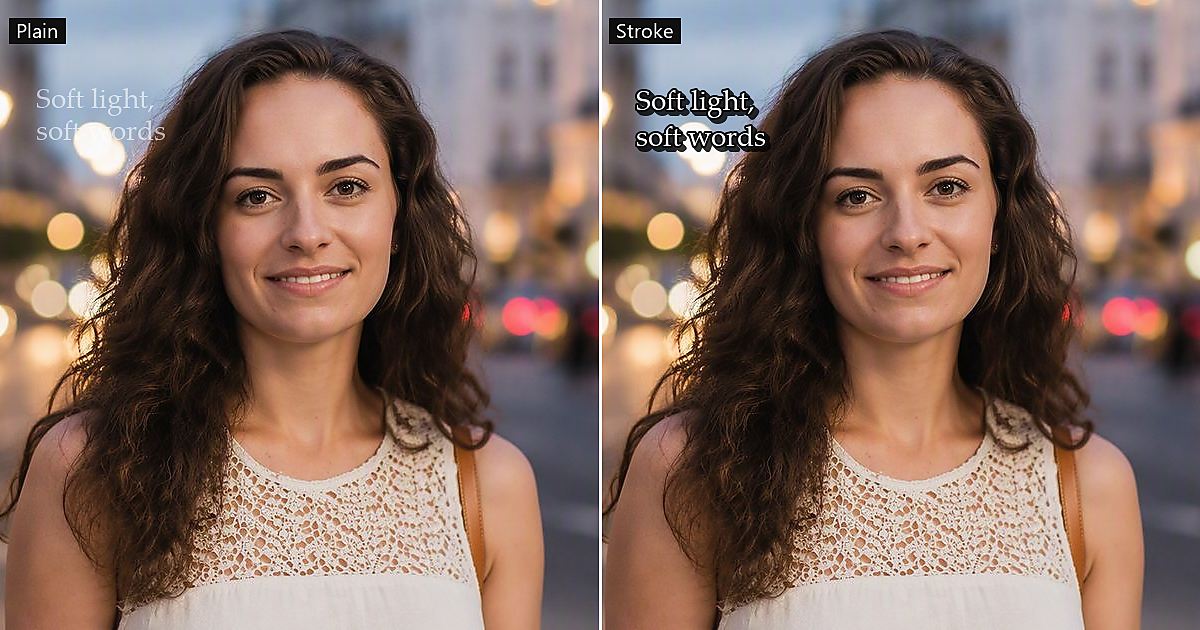 portrait before after readable caption stroke