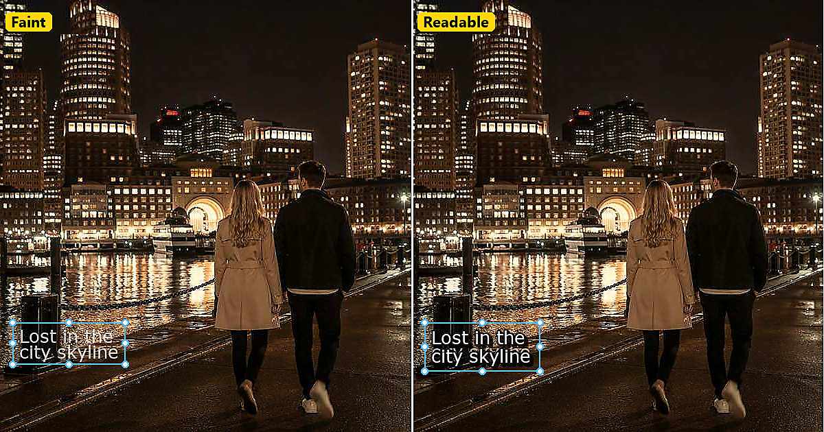 text overlay on image make text readable busy background stroke shadow How to Make Text Readable on a Photo (Busy Backgrounds)