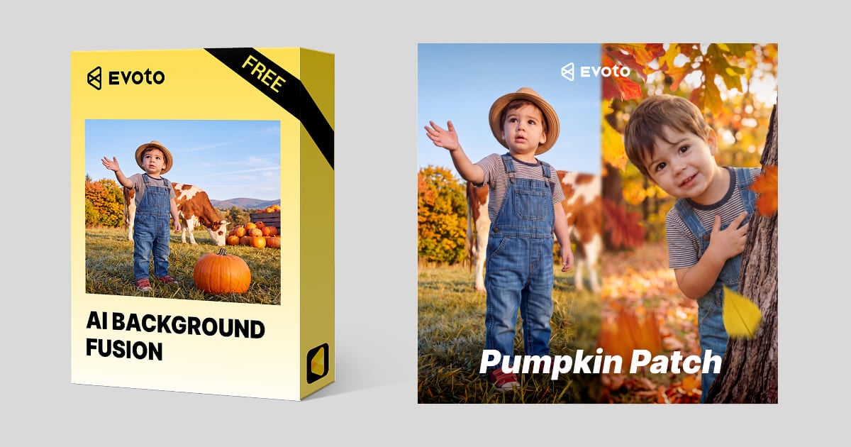 Pumpkin Patch Photos: Free Family Photography Scene Download