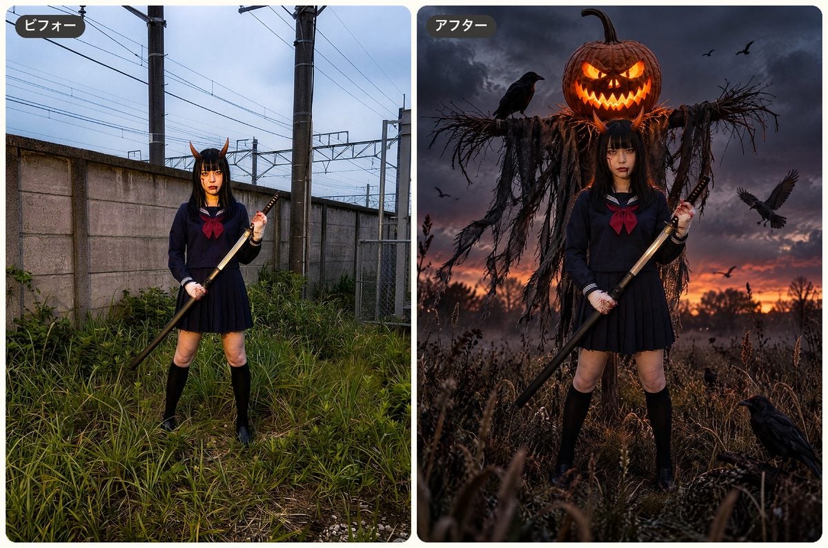 evoto-pumpkin-scarecrow-before-after evoto pumpkin scarecrow before after