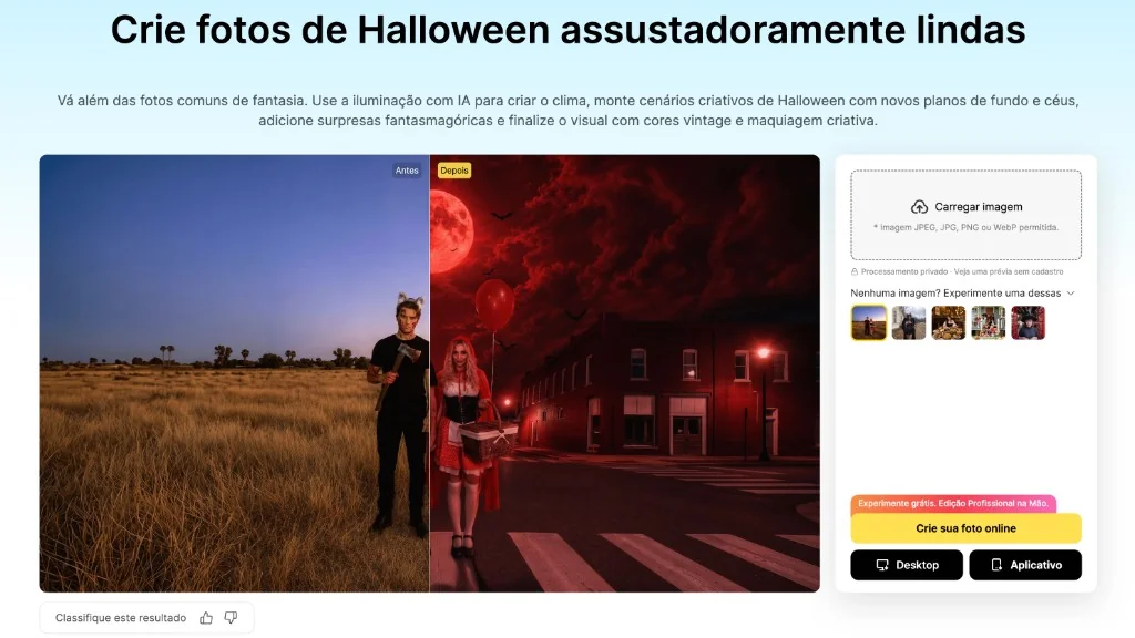 filtro de halloween editor online