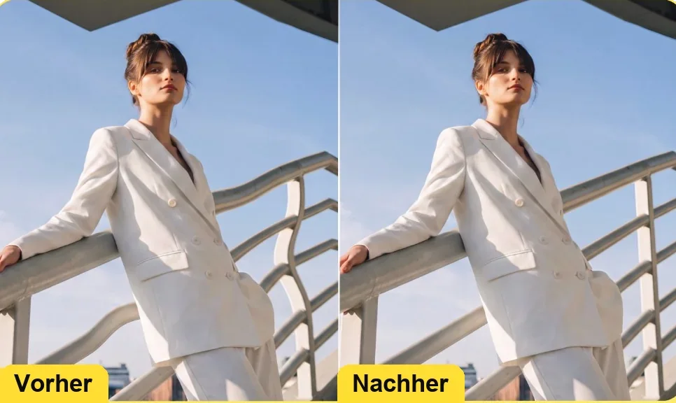 imaging world hintergrundreparatur vorher nachher Hintergrund nach Formkorrekturen reparieren